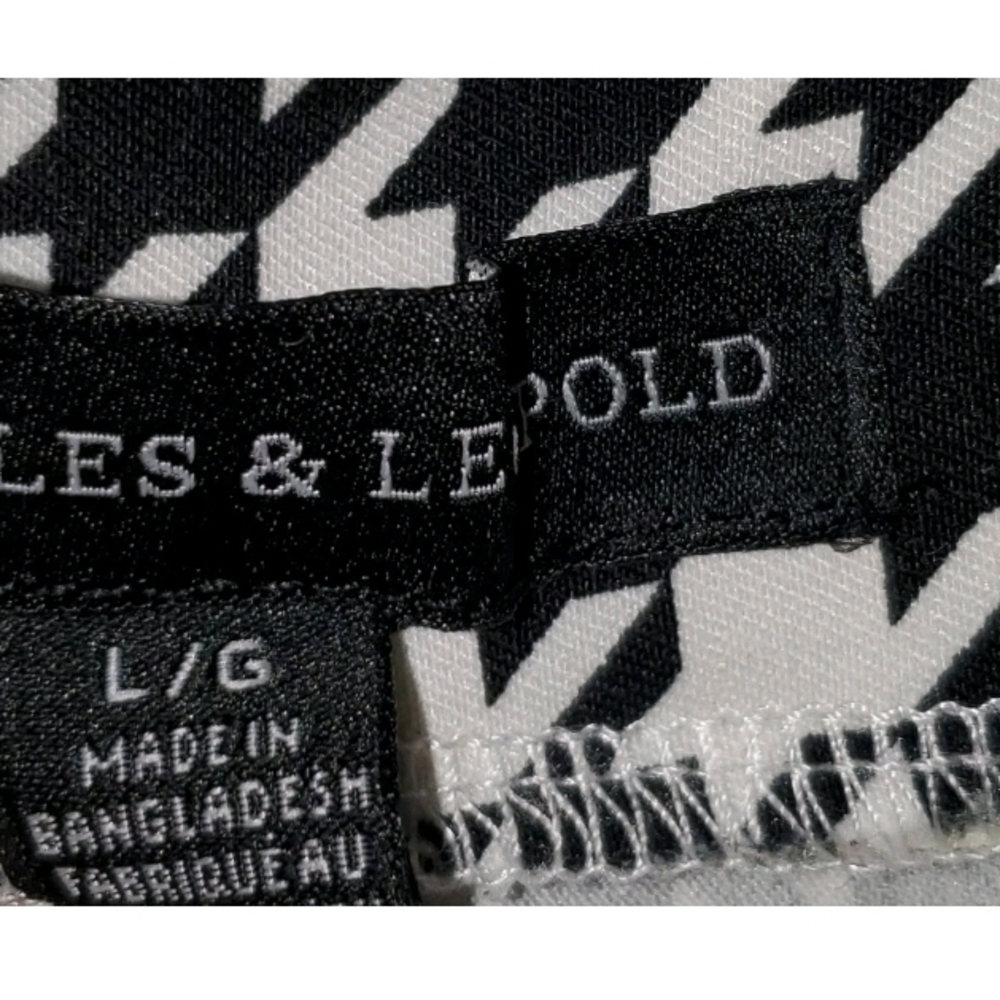 Jules & Leopold Black and White Wide Leg Pants - Picture 2 of 10